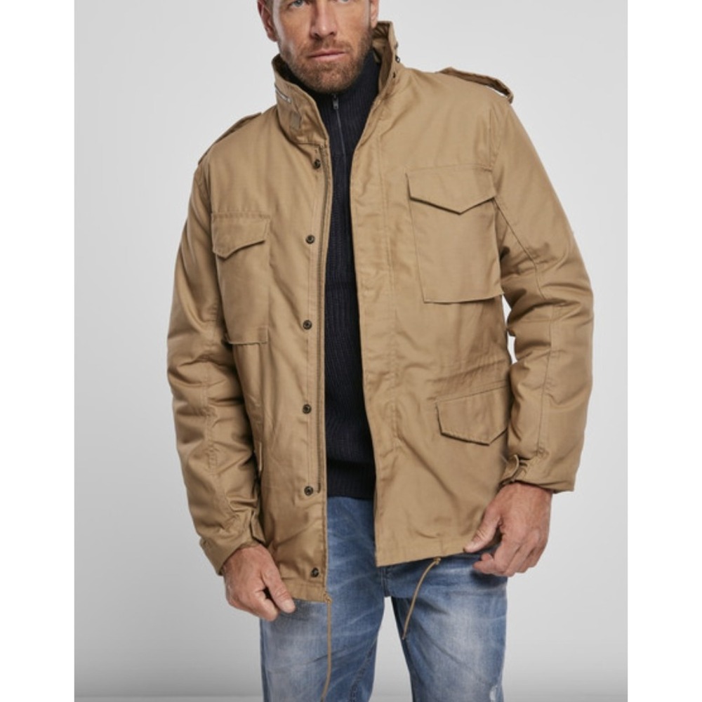 Brandit Mens M65 Classic Field Jacket Camel‎ XXL Quilted Lined Military Coat NWT